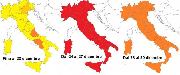 MAPPA ITALIA  CORONAVIRUS in tempo reale