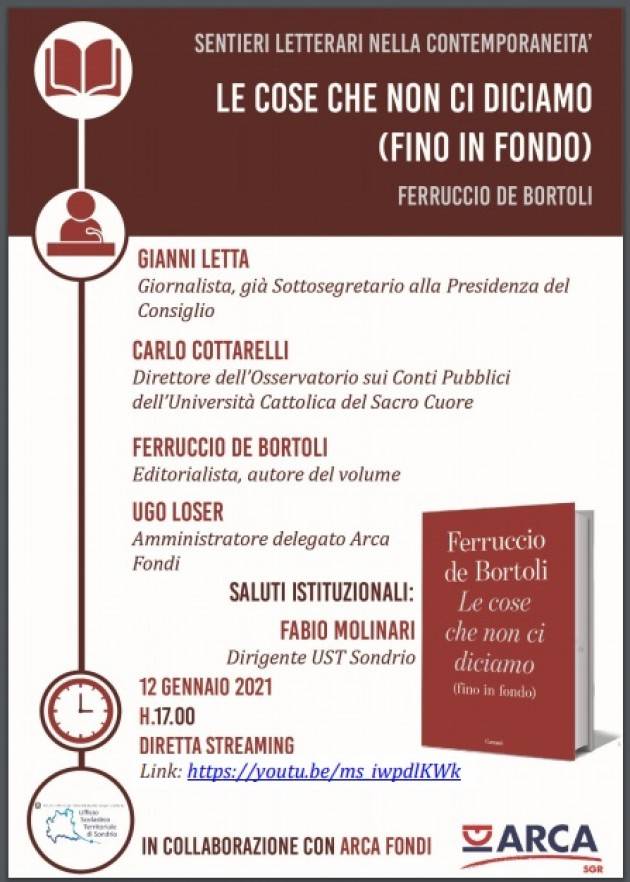 UST Cremona  ‘Sentieri Letterari’  con Ferruccio De Bortoli 12 gennaio