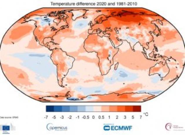 Il 2020 anno più caldo mai registrato in Europa e nel mondo