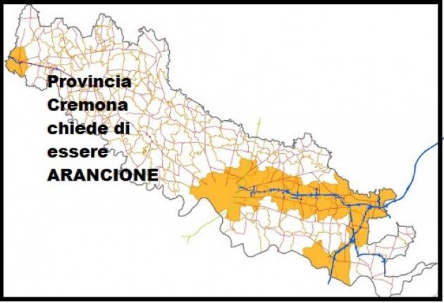 Provincia ed SINDACI CREMONA, CREMA E CASAL.GGIORE chiedono  zona arancione
