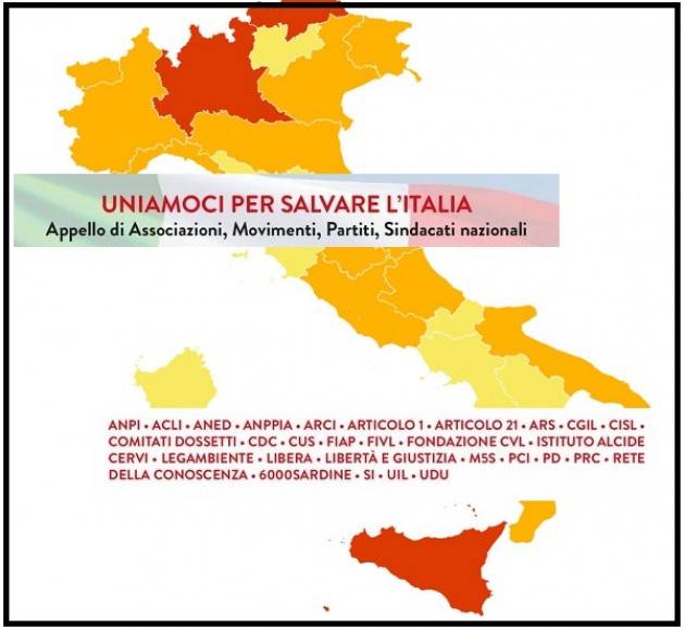 UNIAMOCI PER SALVARE L'ITALIA   Appello Associazioni, Partiti, Sindacati 