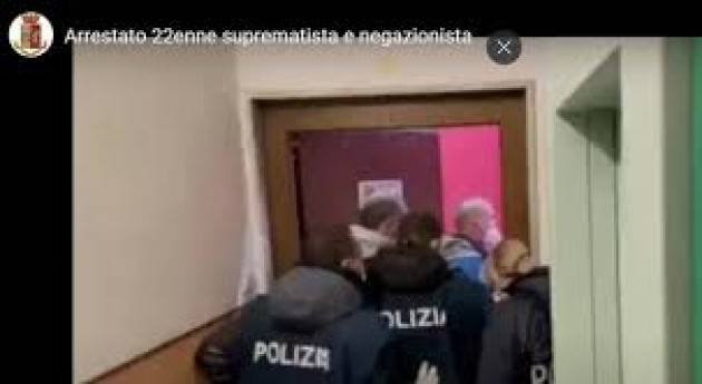 Terrorismo: arrestato 22enne suprematista e negazionista