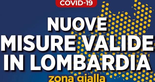 Coronavirus Lombardia Zona Gialla da lunedì 1° febbraio Le misure in vigore