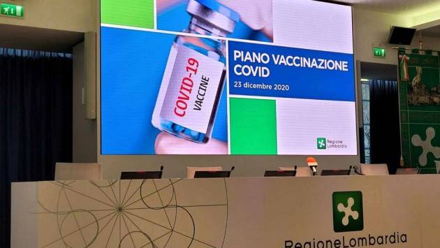 Piano vaccinazione covid Regione Lombardia presentato il 27 gennaio