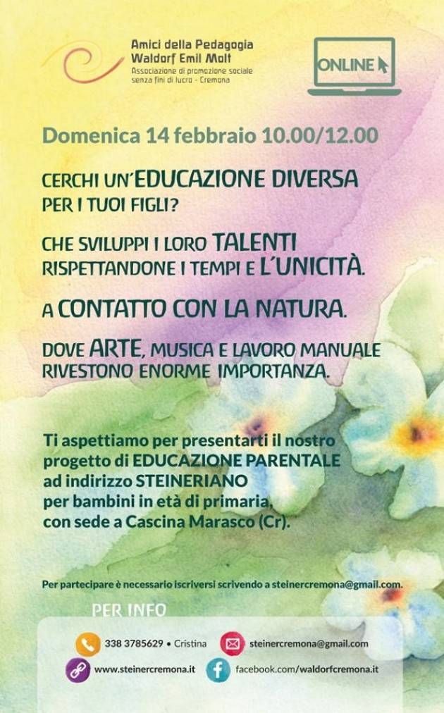 Progetto educazione ad indirizzo steineriano per bambini età di primaria Cremona