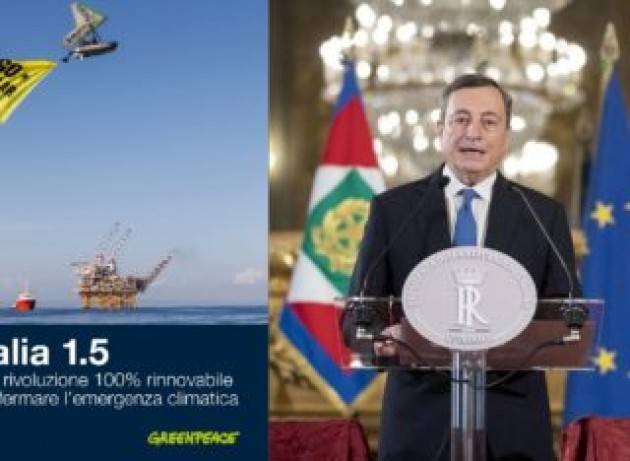 Le richieste di Greenpeace a Draghi per un Paese 100% rinnovabile: farebbe bene a clima, ambiente, lavoro ed economia
