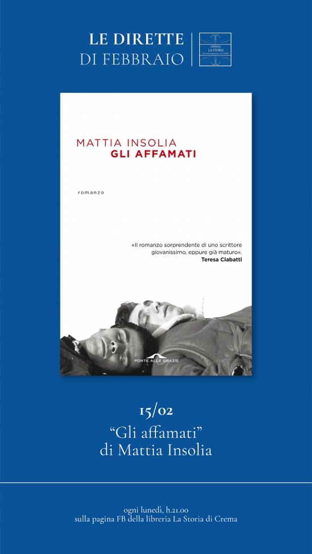 Crema Libreria La Storia Incontro con  Mattia Insolia romanzo ‘Gli affamati’