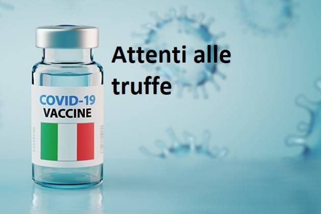 ATS Pavia Vaccinazione Anticovid segnala truffa via sms a danno ultra 80enni