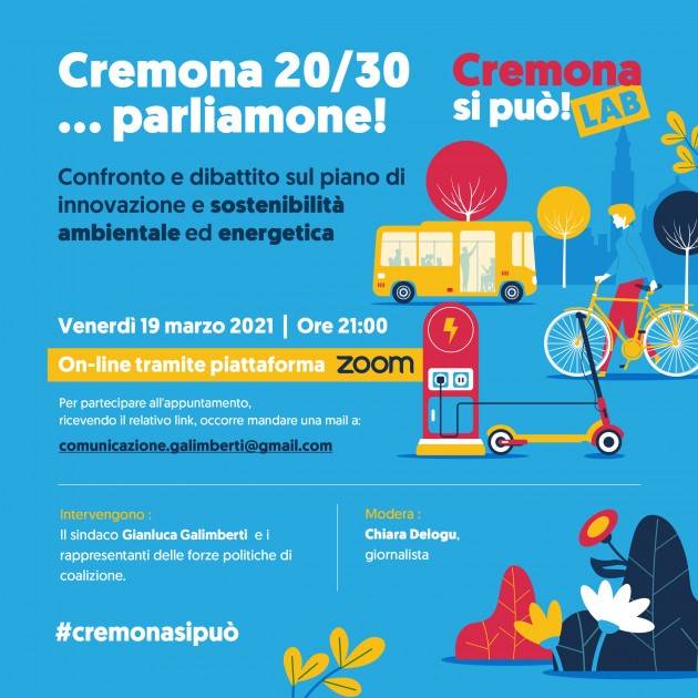 Economia Circolare 20/30...Venerdì appuntamento con laboratorio 'Cremona si può'