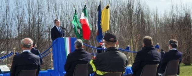 COVID - FONTANA E DRAGHI A BERGAMO NELLA GIORNATA DI COMMEMORAZIONE - FOTO