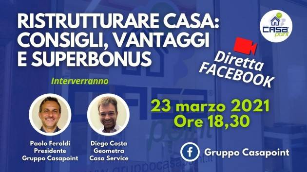 Cremona Casapoint lancia dirette Facebook con informazioni utili e consigli 