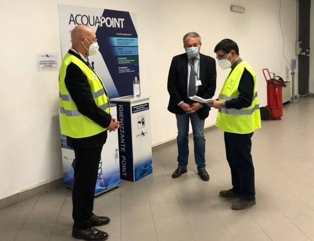 Cremona, Padania Acque : inaugurato Acquapoint Hub vaccinale CremonaFiere