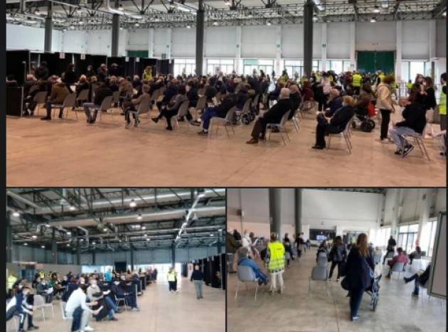 Vaccinazioni HUB Fiera Cremona. Ringraziamo tutte le persone impegnate