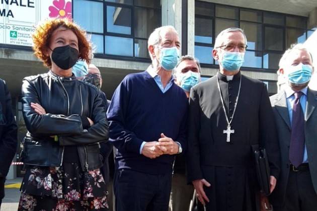 Crema Video inaugurazione Centro Vaccinale ex Tribunale con Bertolaso e Bonaldi 