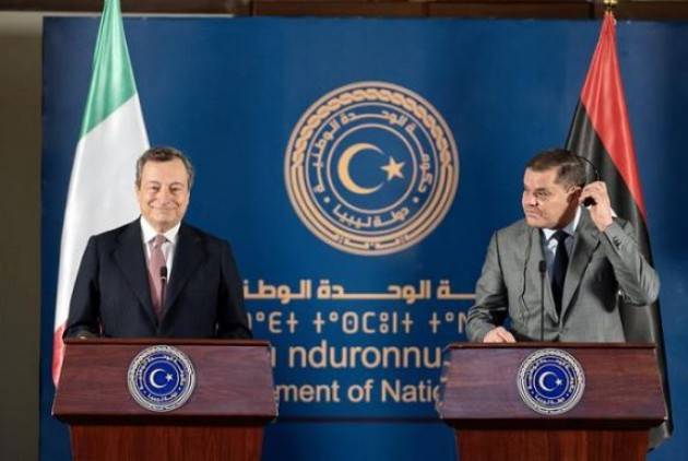 DRAGHI A TRIPOLI INCONTRA IL PREMIER DABAIBA