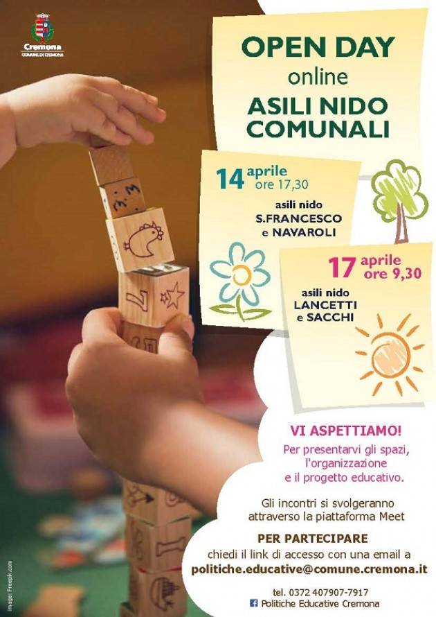 Cremona Asili nido comunali: iscrizioni e open day