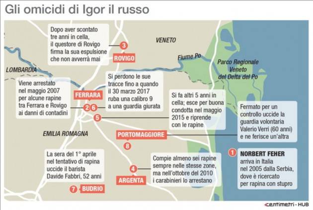 INIZIATO IL PROCESSO CONTRO IGOR IL RUSSO-NELLA FUGA ERA PASSATO ANCHE DA CREMONA