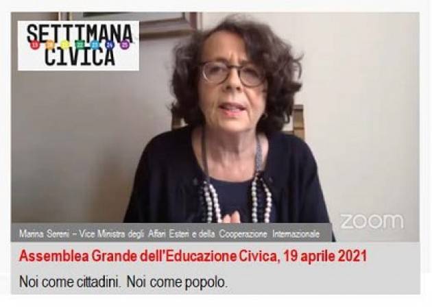 IL VICE MINISTRO SERENI ALL’ASSEMBLEA GRANDE DELL’EDUCAZIONE CIVICA
