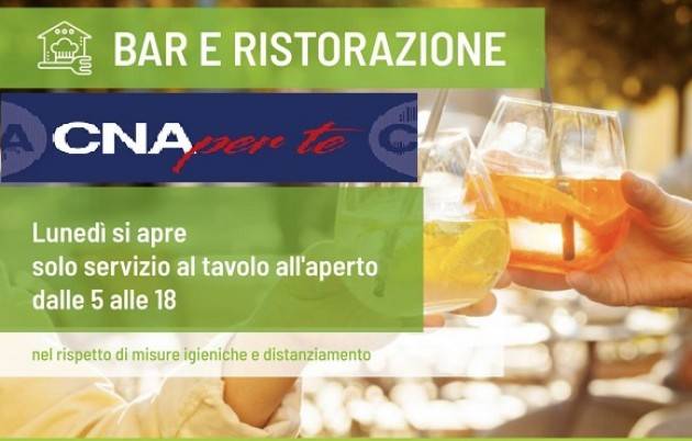 CNA Per la ristorazione, criteri e orari ingiustificatamente punitivi