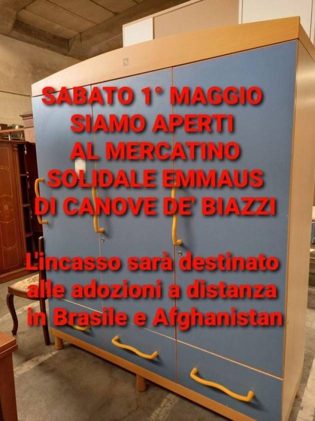 Emmaus Il mercatino solidale di Canove dè Biazzi aperto il 1° maggio