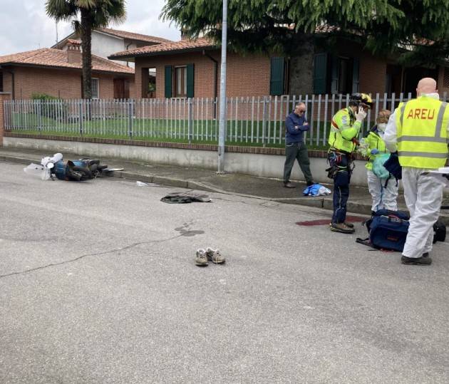 SCONTRO IN VIA NUVOLARI: GRAVISSIMO 76ENNE