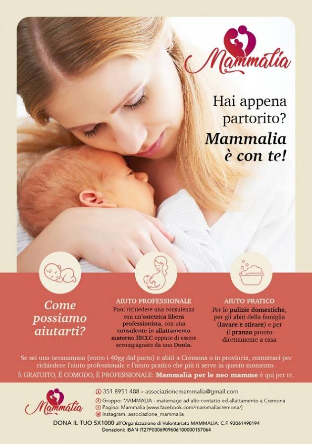 Cremona MAMMALIA PRESENTA IL PROGETTO PER LE NEO MAMME