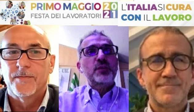 Cremona Primo maggio '21:Interviste a Pedretti (Cgil) ,Perboni (Cisl), Soncini (Uil)‘