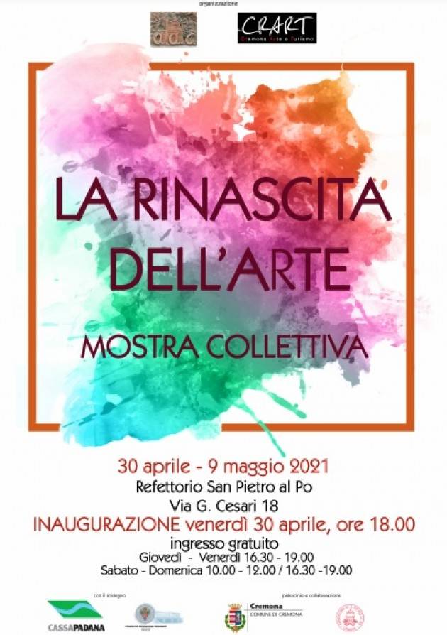 Associazione Artisti Cremonesi presenta mostra collettiva ‘Rinascita dell’arte’