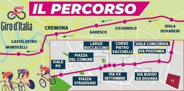 Cremona si prepara ad accogliere  passaggio Giro d’Italia il 27 maggio