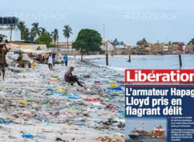 Una nave tedesca ha cercato di scaricare 25 tonnellate di rifiuti di plastica in Senegal