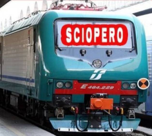 LUNEDÌ 31 MAGGIO  ORE 9 -17  SCIOPERO TRASPORTO FERROVIARIO LOMBARDIA