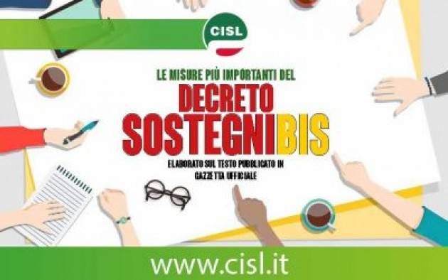 Decreto Sostegni-bis: audizione della Cisl presso la Commissione Bilancio della Camera