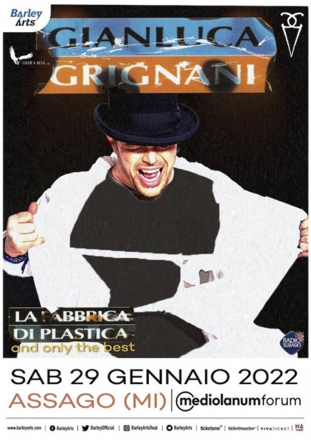 Grignani live per 25 anni ''La fabbrica di plastica''