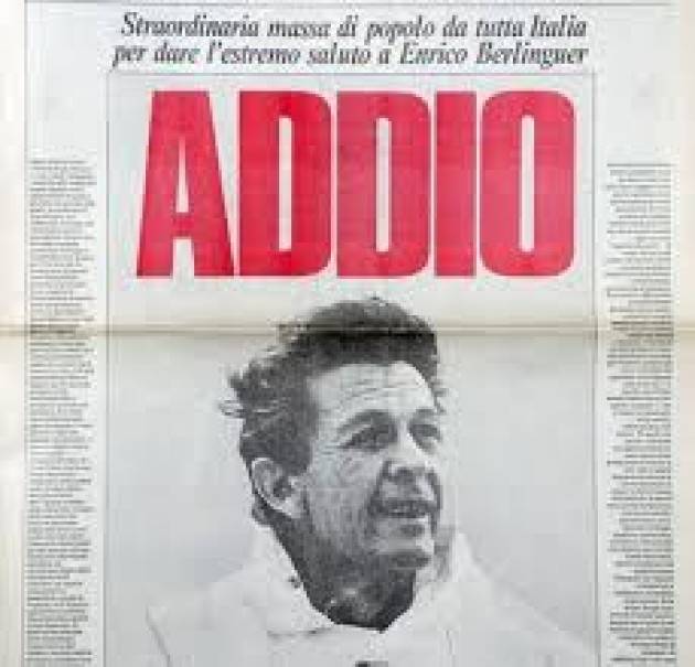 MORTE E FUNERALI DI ENRICO BERLINGUER, un ricordo di Agostino Spataro *