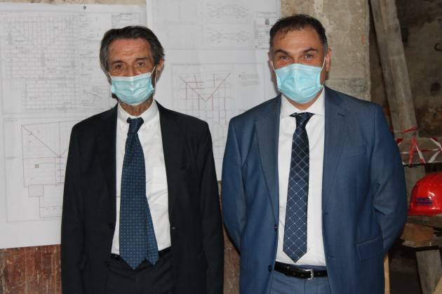 Sopralluogo al Cantiere della Scuola Superiore APC del presidente Fontana. 