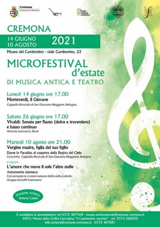 Inizia il Microfestival d’estate di Musica Antica e Teatro