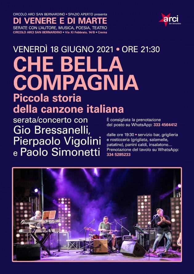 Concerto 18/6 Arci S. Bernardino Crema