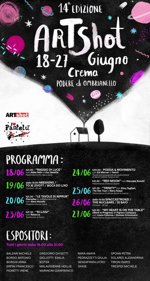 Crema torna  ‘ARTShot’ 18-27 giugno 2021 presso il podere Ombrianello