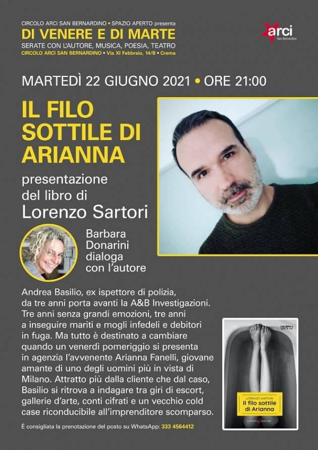 Crema Lorenzo Santori All'Arci San Bernardino