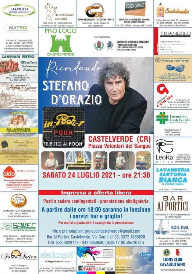 Castelverde (CR)  La Pro-Loco organizza per il 24 luglio una serata memorabile