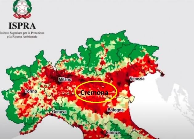 Consumo di suolo, Ispra: Cremona perde oltre 56 ettari nel 2020