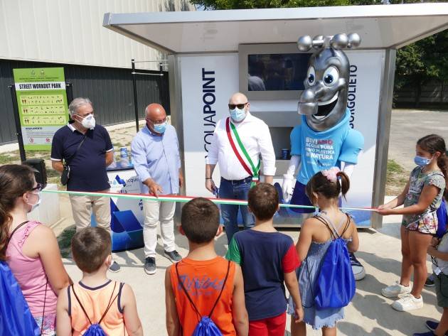 Gussola, Padania Acque : inaugurata la casa dell’acqua ‘Fonte Borgolieto’