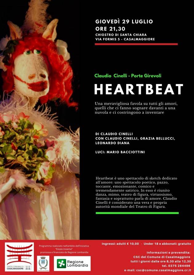 Claudio Cinelli e Porte Girevoli con 'HEARTBEAT' a Casalmaggiore