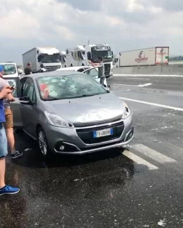 Forte grandinata Direzione Milano Fiorenzuola D’Arda e Fidenza (Video)