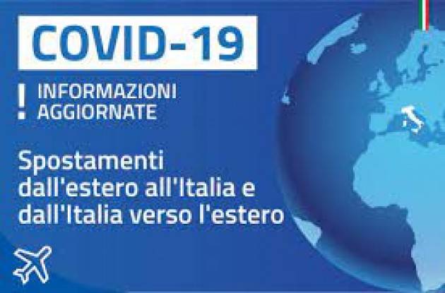 Spostamenti da e per l’estero: in vigore la nuova ordinanza