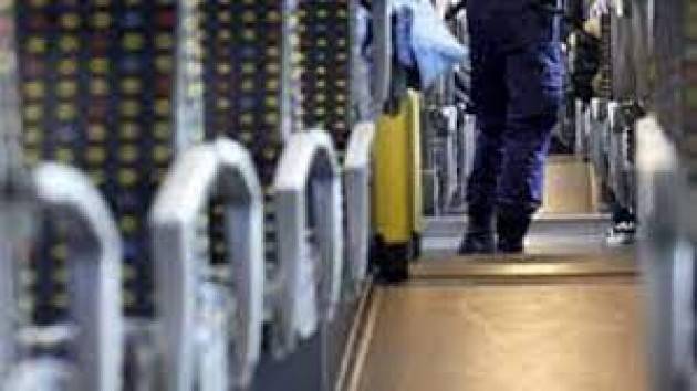 Filma di nascosto le gambe di una donna in treno