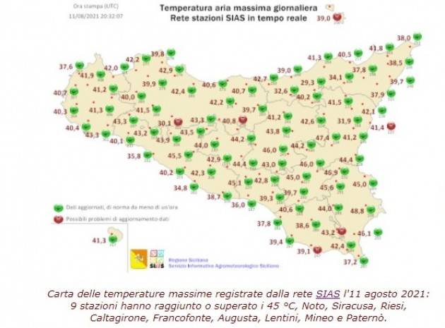 Va a Siracusa il record europeo della crisi climatica: 48,8 °C