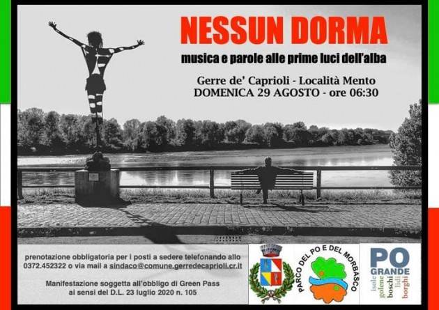 Michel Marchi NESSUN DORMA… DOMENICA 29 agosto alle ore 6.30