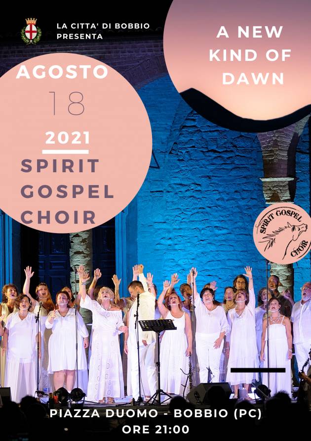 Spirit Gospel Choir il 18/08 a Bobbio 