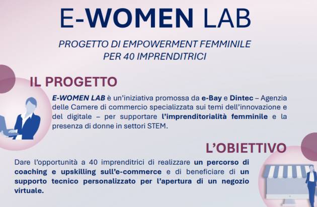 Cremona ‘E-WOMEN LAB’  Ebay a favore dell’imprenditoria femminile